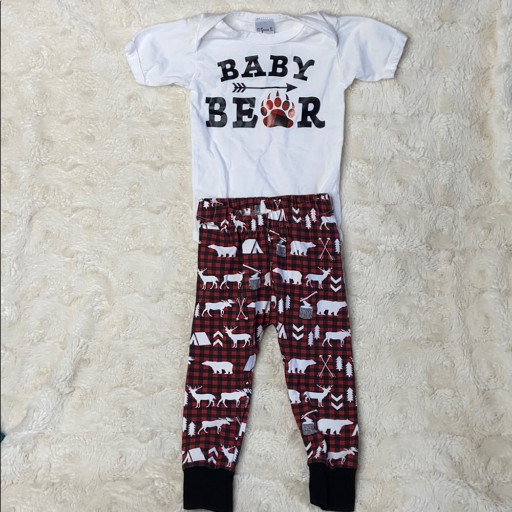 6-12 month moose baby bear outfit